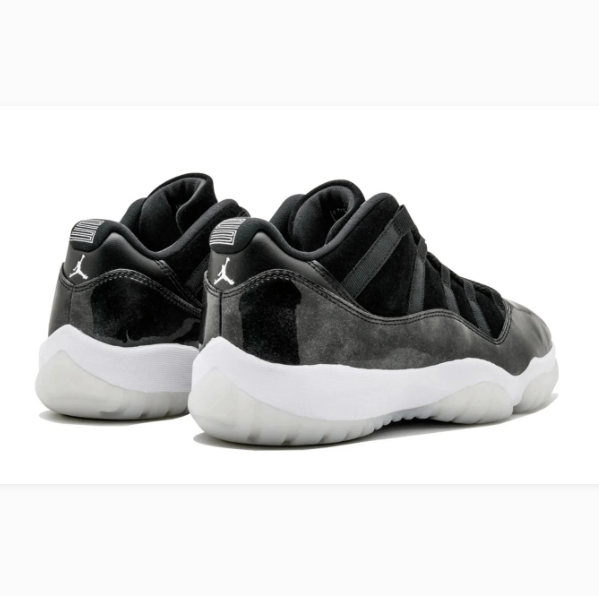 Black Low-Top Sneakers with Glossy Patterned Overlays & White Midsoles