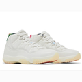 Cream High-Top Sneakers with Colorful Heel Accents & Red Tread