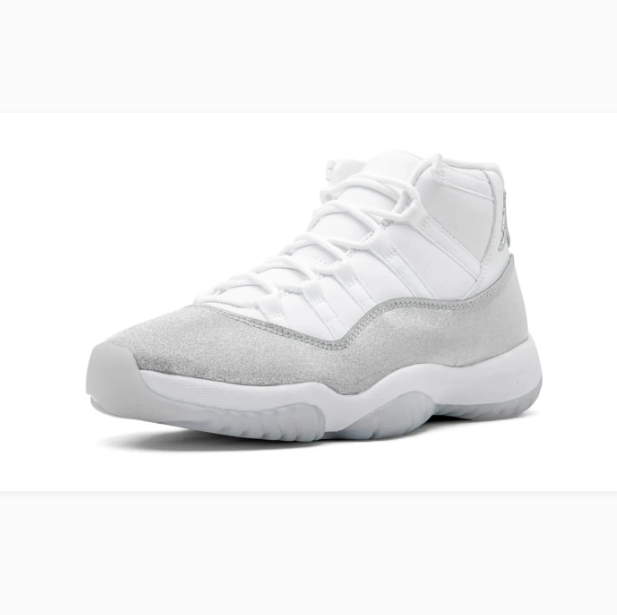 White & Silver-Tone High-Top Sneakers with Textured Overlays