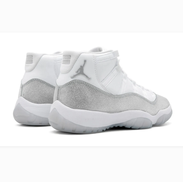 White & Silver-Tone High-Top Sneakers with Textured Overlays