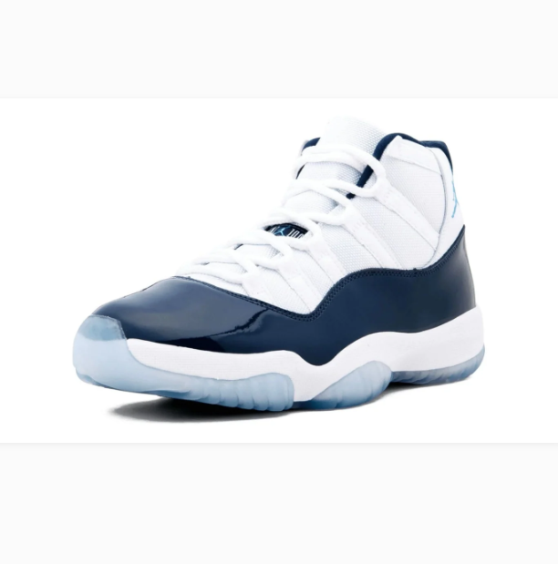 White & Navy High-Top Sneakers with Icy Blue Soles & Aqua Accents