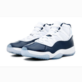 White & Navy High-Top Sneakers with Icy Blue Soles & Aqua Accents