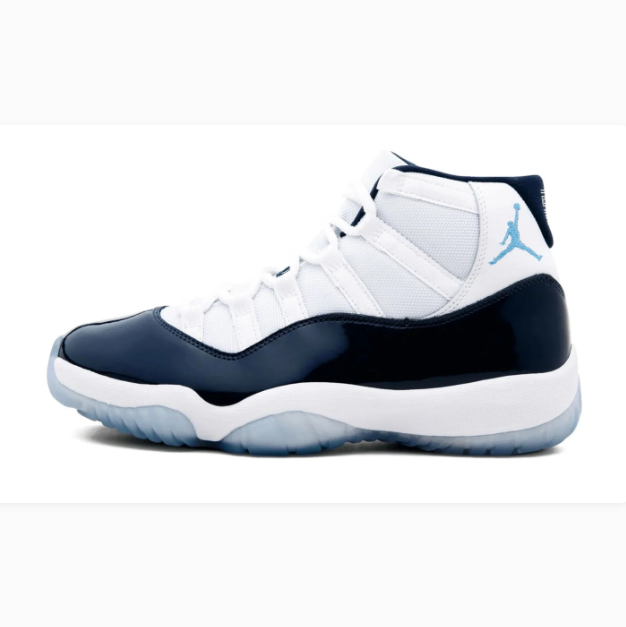 White & Navy High-Top Sneakers with Icy Blue Soles & Aqua Accents