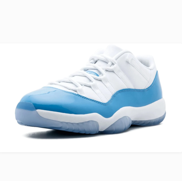 White & Bright Blue Low-Top Sneakers with Icy Blue Soles
