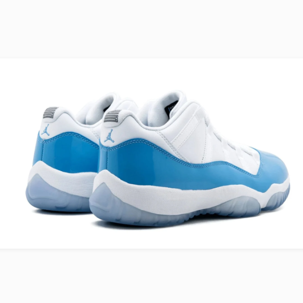 White & Bright Blue Low-Top Sneakers with Icy Blue Soles