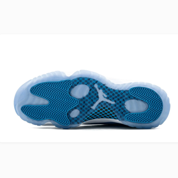 White & Bright Blue Low-Top Sneakers with Icy Blue Soles