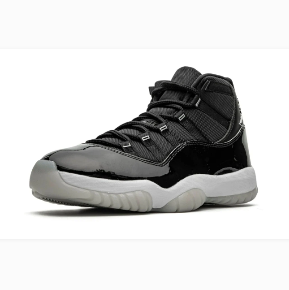 Black High-Top Sneakers with Glossy Overlays & Silver-Tone Accents