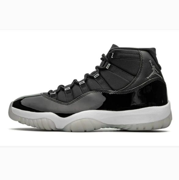 Black High-Top Sneakers with Glossy Overlays & Silver-Tone Accents