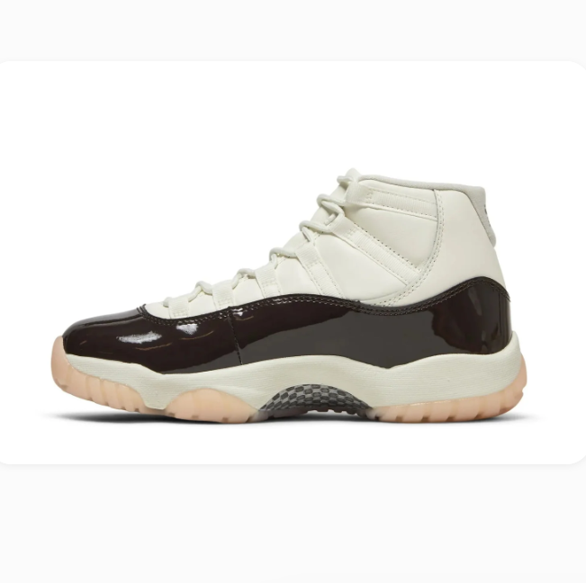 Cream & Dark Brown High-Top Sneakers with Glossy Overlays