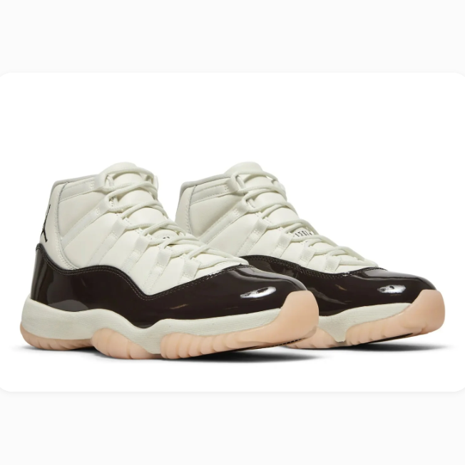 Cream & Dark Brown High-Top Sneakers with Glossy Overlays