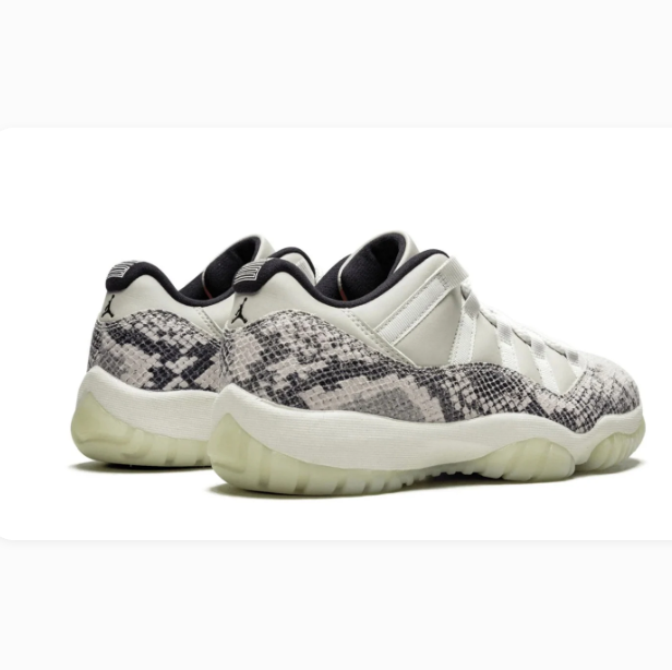 Cream Low-Top Sneakers with Grey Snakeskin-Pattern Overlays
